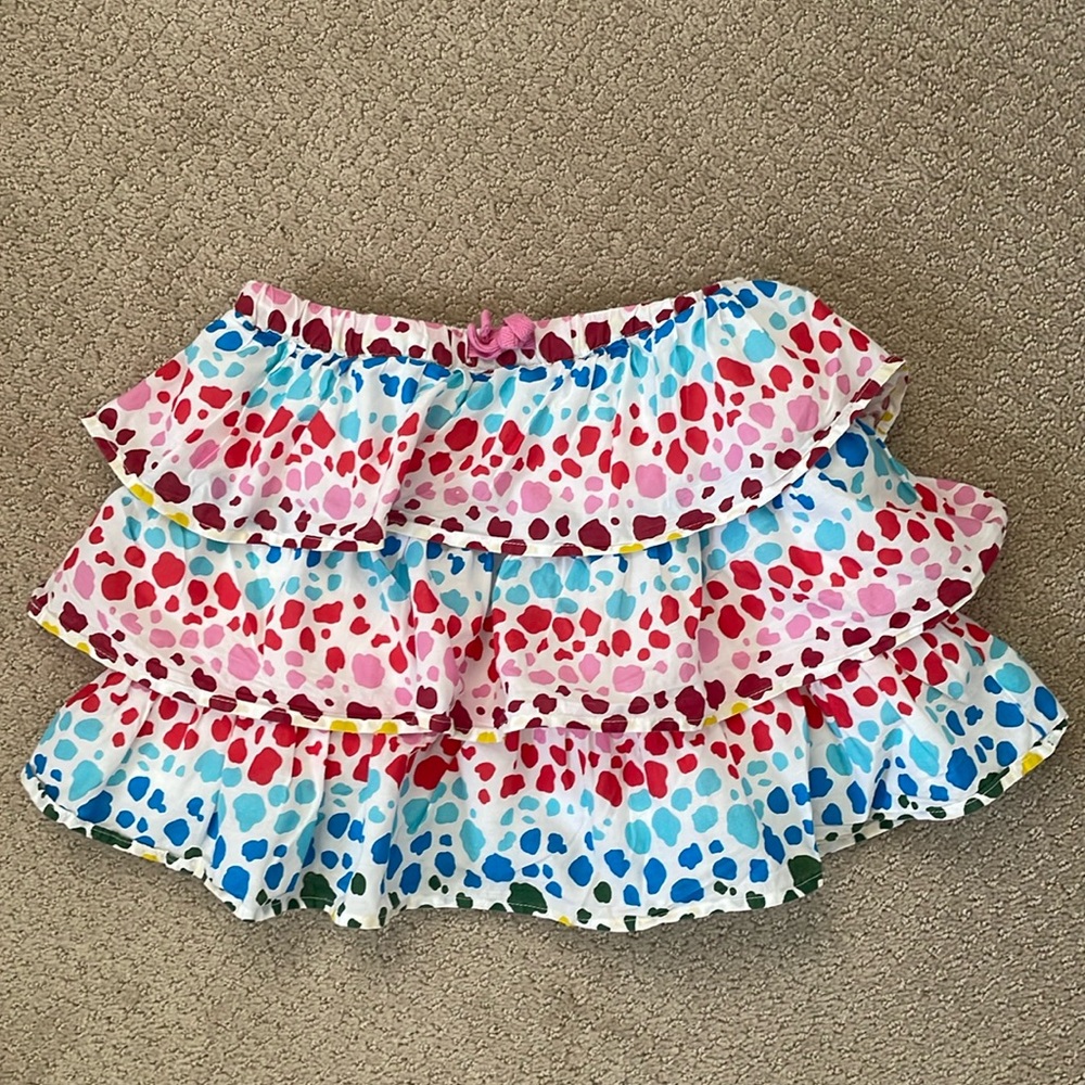 Mini Boden Cheetah Print Ruffled Skirt (size 5-6Y)